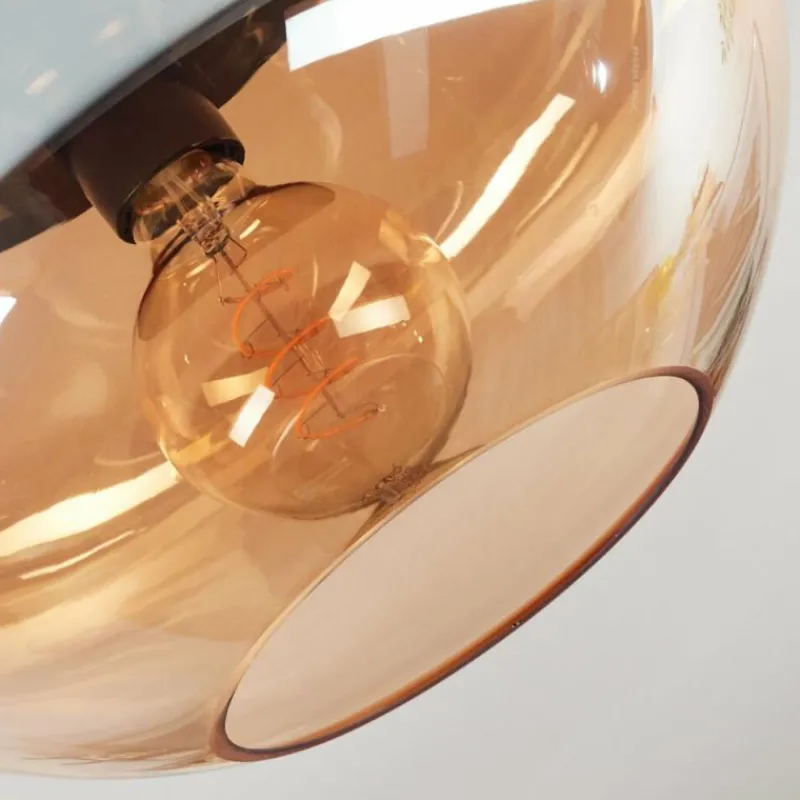 hofstein Mertola Plafonnier, Boule lumineuse Ambre, 1 lumière