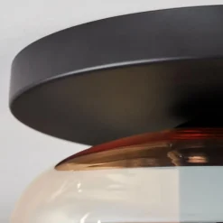 hofstein Mertola Plafonnier, Boule lumineuse Ambre, Clair, 1 lumière