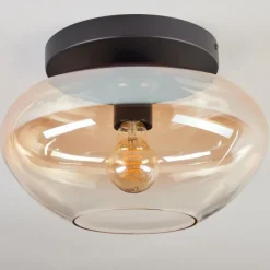 hofstein Mertola Plafonnier, Boule lumineuse Ambre, Clair, 1 lumière