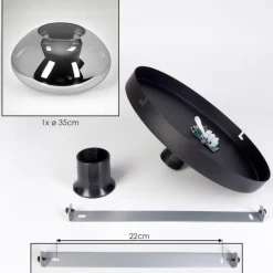 hofstein Mertola Plafonnier, Boule lumineuse Fumé, 1 lumière