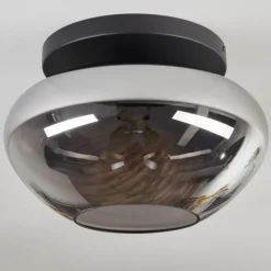 hofstein Mertola Plafonnier, Boule lumineuse Fumé, 1 lumière