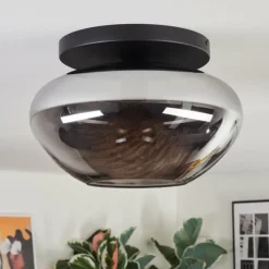 hofstein Mertola Plafonnier, Boule lumineuse Fumé, 1 lumière