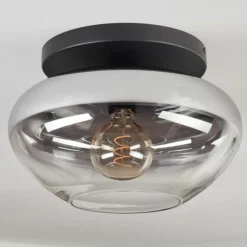 hofstein Mertola Plafonnier, Boule lumineuse Clair, Fumé, 1 lumière