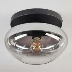 hofstein Mertola Plafonnier, Boule lumineuse Clair, Fumé, 1 lumière