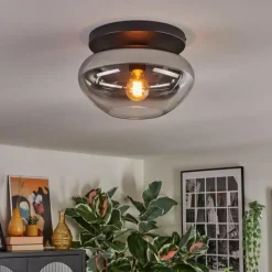 hofstein Mertola Plafonnier, Boule lumineuse Clair, Fumé, 1 lumière