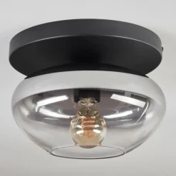 hofstein Mertola Plafonnier, Boule lumineuse Clair, Fumé, 1 lumière