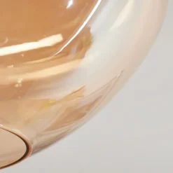 hofstein Mertola Plafonnier, Boule lumineuse Ambre, 1 lumière