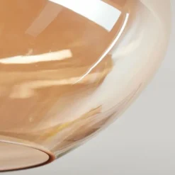 hofstein Mertola Plafonnier, Boule lumineuse Ambre, 1 lumière