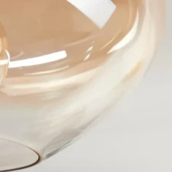 hofstein Mertola Plafonnier, Boule lumineuse Ambre, Clair, 1 lumière