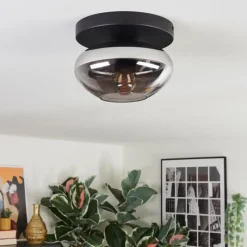 hofstein Mertola Plafonnier, Boule lumineuse Fumé, 1 lumière