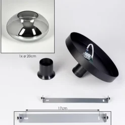 hofstein Mertola Plafonnier, Boule lumineuse Fumé, 1 lumière