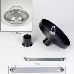 Suspension Verre Fumé-hofstein Mertola Plafonnier, Boule lumineuse Clair, Fumé, 1 lumière