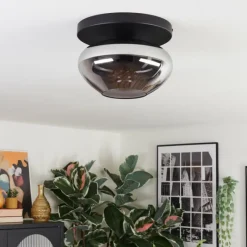 hofstein Mertola Plafonnier, Boule lumineuse Fumé, 1 lumière