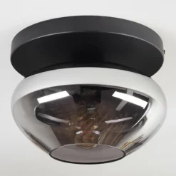hofstein Mertola Plafonnier, Boule lumineuse Fumé, 1 lumière