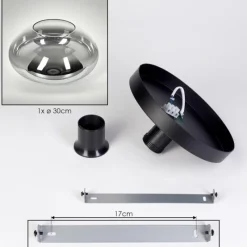 hofstein Mertola Plafonnier, Boule lumineuse Clair, Fumé, 1 lumière