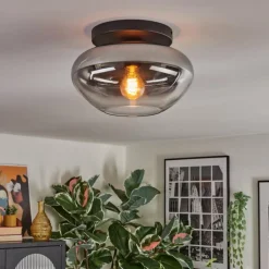 hofstein Mertola Plafonnier, Boule lumineuse Clair, Fumé, 1 lumière