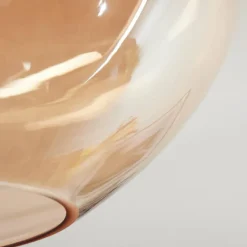 hofstein Mertola Plafonnier, Boule lumineuse Ambre, 1 lumière