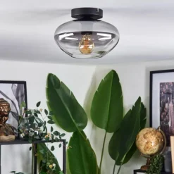 Suspension Verre Fumé-hofstein Mertola Plafonnier Chrome, Fumé, 1 lumière