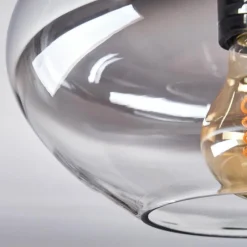 Suspension Verre Fumé-hofstein Mertola Plafonnier Chrome, Fumé, 1 lumière