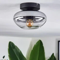 hofstein Mertola Plafonnier Chrome, Fumé, 1 lumière