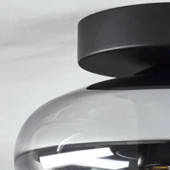 hofstein Mertola Plafonnier Chrome, Fumé, 1 lumière