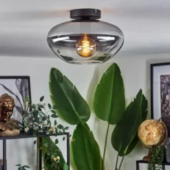 Suspension Verre Fumé-hofstein Mertola Plafonnier Clair, Fumé, 1 lumière