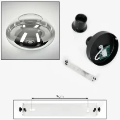 hofstein Mertola Plafonnier Clair, Fumé, 1 lumière