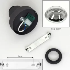 Suspension Verre Fumé-hofstein Mertola Plafonnier Clair, Fumé, 1 lumière