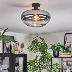 Suspension Verre Fumé-hofstein Mertola Plafonnier Clair, Fumé, 1 lumière