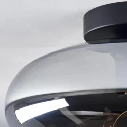 Suspension Verre Fumé-hofstein Mertola Plafonnier Fumé, 1 lumière