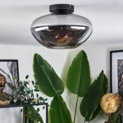 Suspension Verre Fumé-hofstein Mertola Plafonnier Fumé, 1 lumière