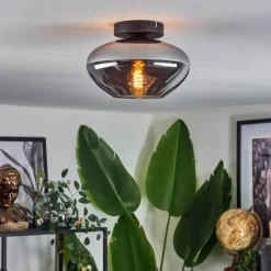 hofstein Mertola Plafonnier Fumé, 1 lumière