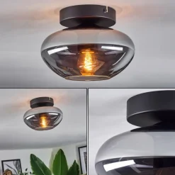 hofstein Mertola Plafonnier Fumé, 1 lumière