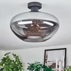 hofstein Mertola Plafonnier Fumé, 1 lumière