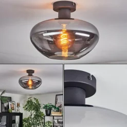 hofstein Mertola Plafonnier Fumé, 1 lumière