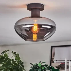 hofstein Mertola Plafonnier Fumé, 1 lumière
