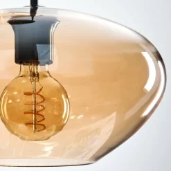 hofstein Mertola Suspension, Boule lumineuse Noir, 3 lumières