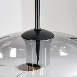 hofstein Mertola Suspension, Boule lumineuse Noir, 3 lumières