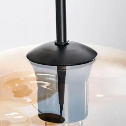 hofstein Mertola Suspension, Boule lumineuse Noir, 3 lumières