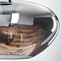 hofstein Mertola Suspension, Boule lumineuse Noir, 3 lumières