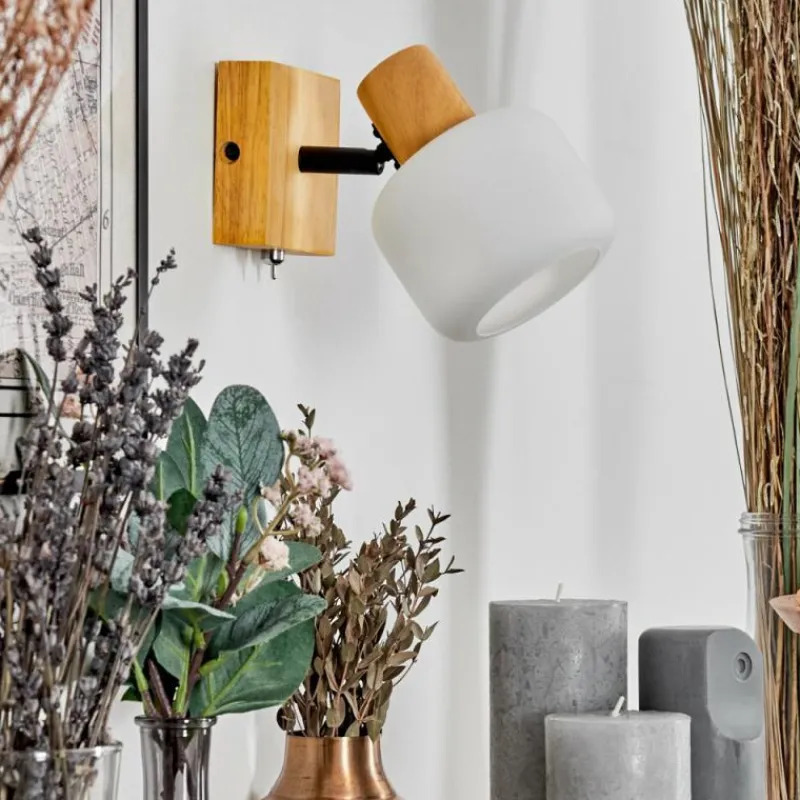 Luminaires Scandinaves-hofstein Miguas Applique murale Chrome, Écru, Noir, 1 lumière