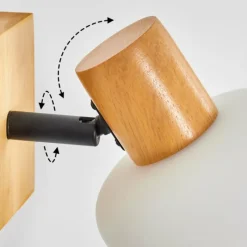 Luminaires Scandinaves-hofstein Miguas Applique murale Chrome, Écru, Noir, 1 lumière