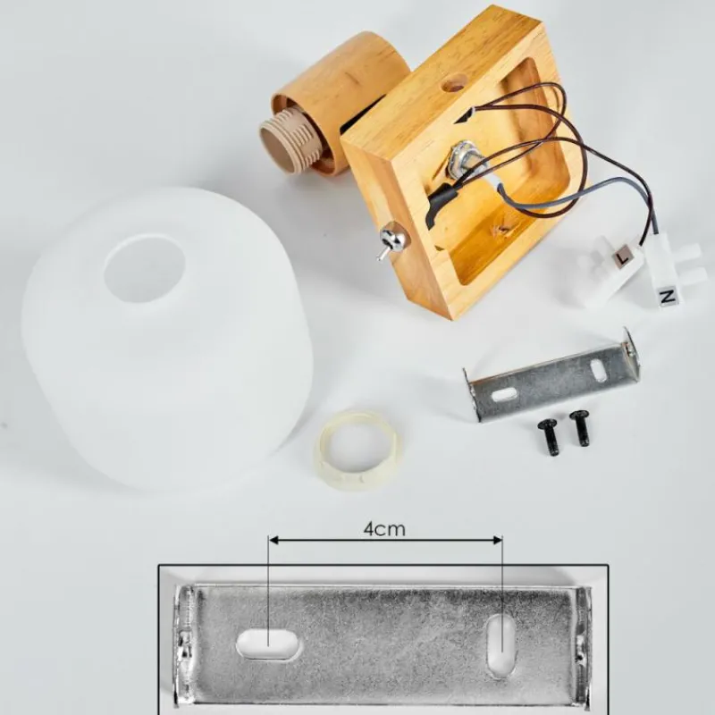 Luminaires Scandinaves-hofstein Miguas Applique murale Chrome, Écru, Noir, 1 lumière