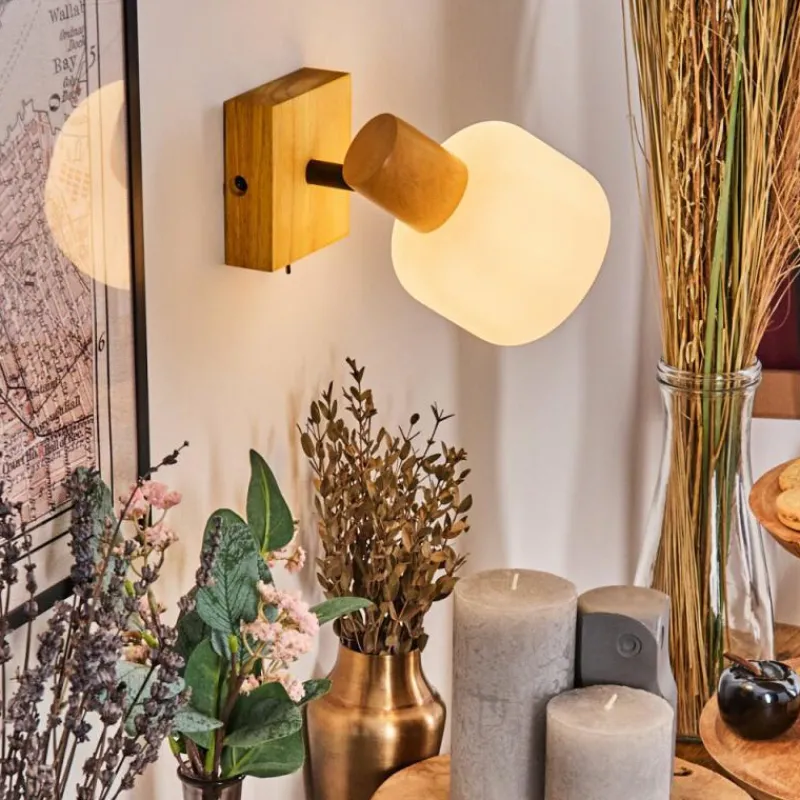 Luminaires Scandinaves-hofstein Miguas Applique murale Chrome, Écru, Noir, 1 lumière