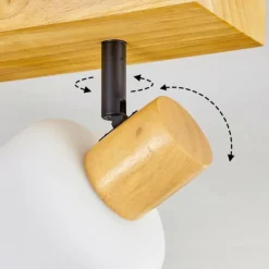 Luminaires Scandinaves-hofstein Miguas Plafonnier Chrome, Écru, Noir, 3 lumières