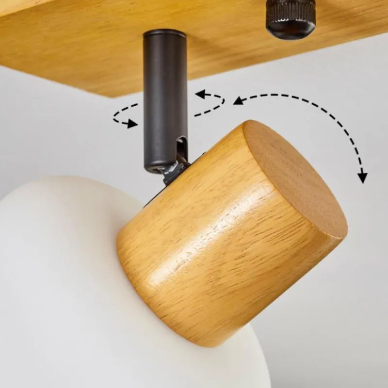 Luminaires Scandinaves-hofstein Miguas Plafonnier Écru, Noir, 2 lumières