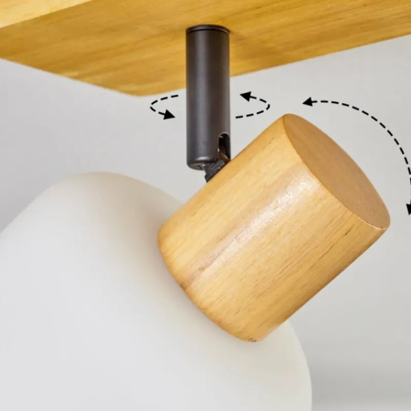 Luminaires Scandinaves-hofstein Miguas Plafonnier Écru, Noir, 6 lumières