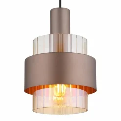 Luminaires Globo Lighting Milley Suspension Noir, 1 lumière