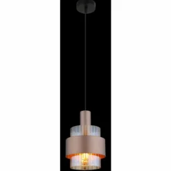 Luminaires Globo Lighting Milley Suspension Noir, 1 lumière