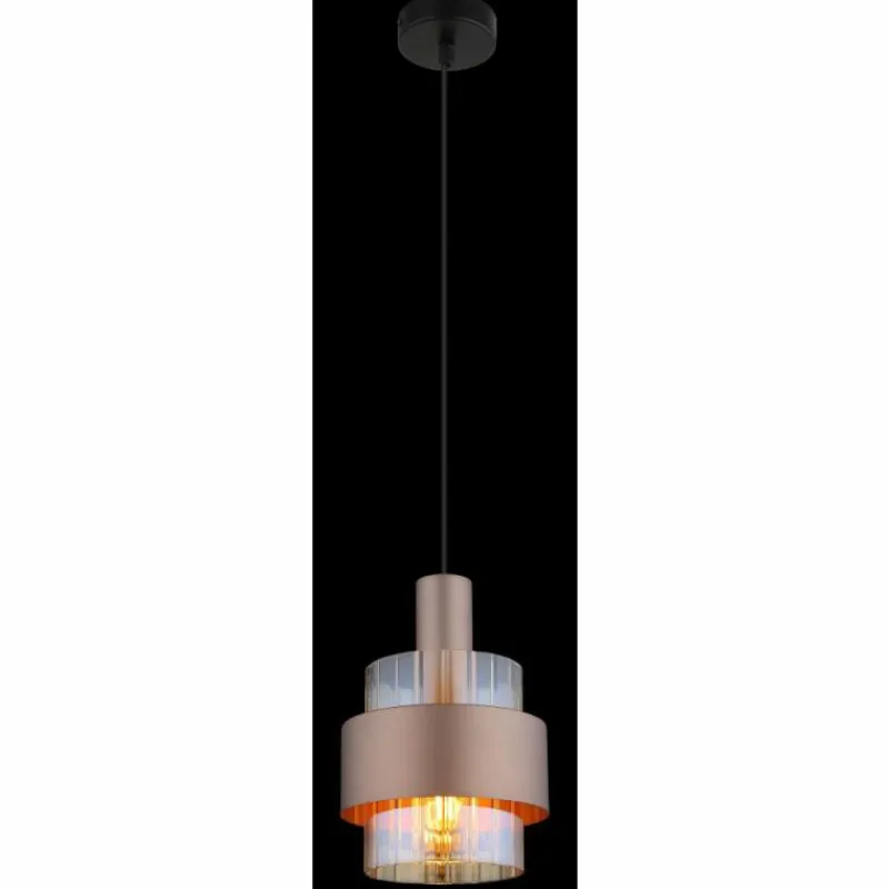 Luminaires Globo Lighting Milley Suspension Noir, 1 lumière